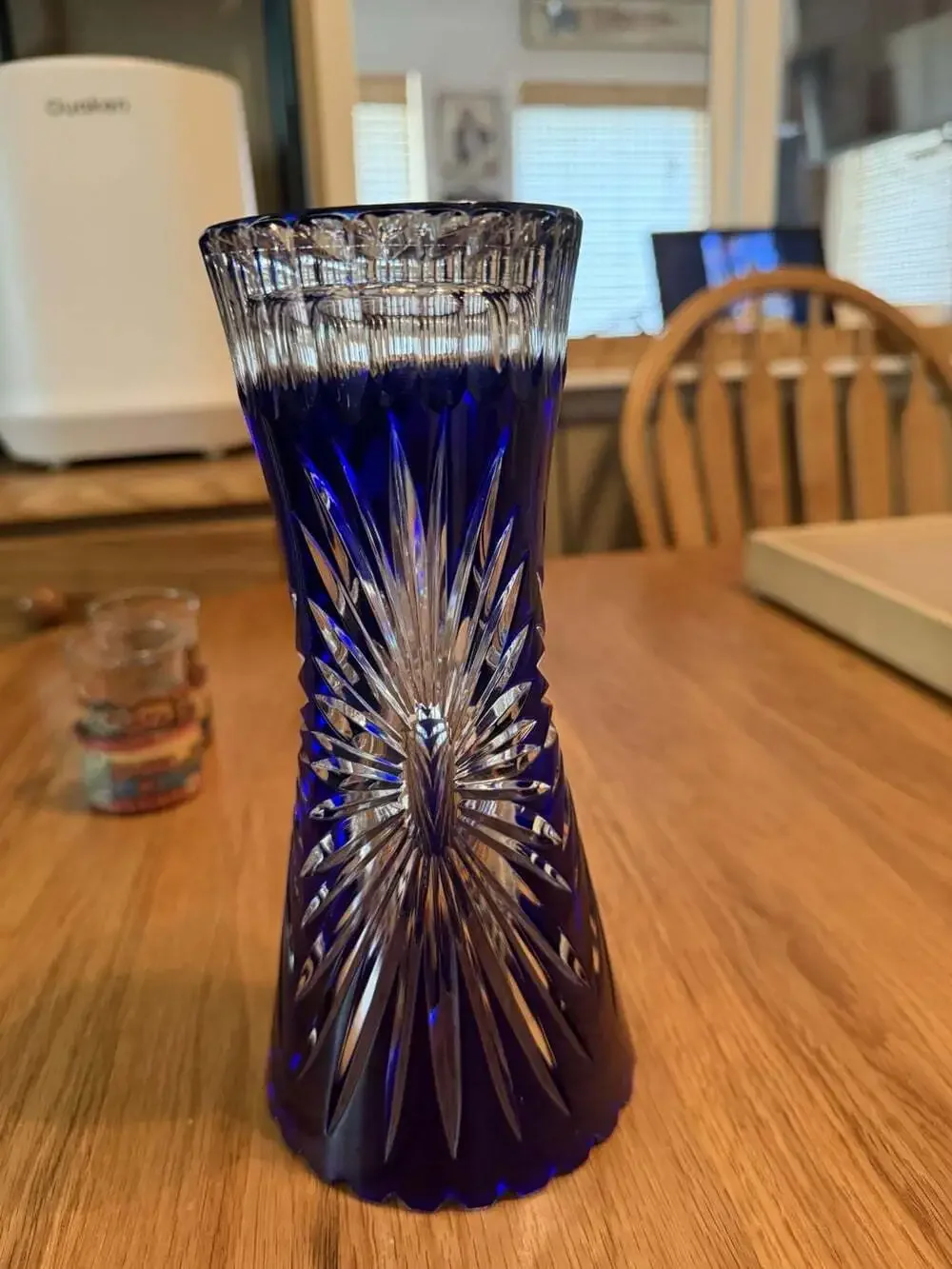 Bohemian Crystal Vase 8.25
